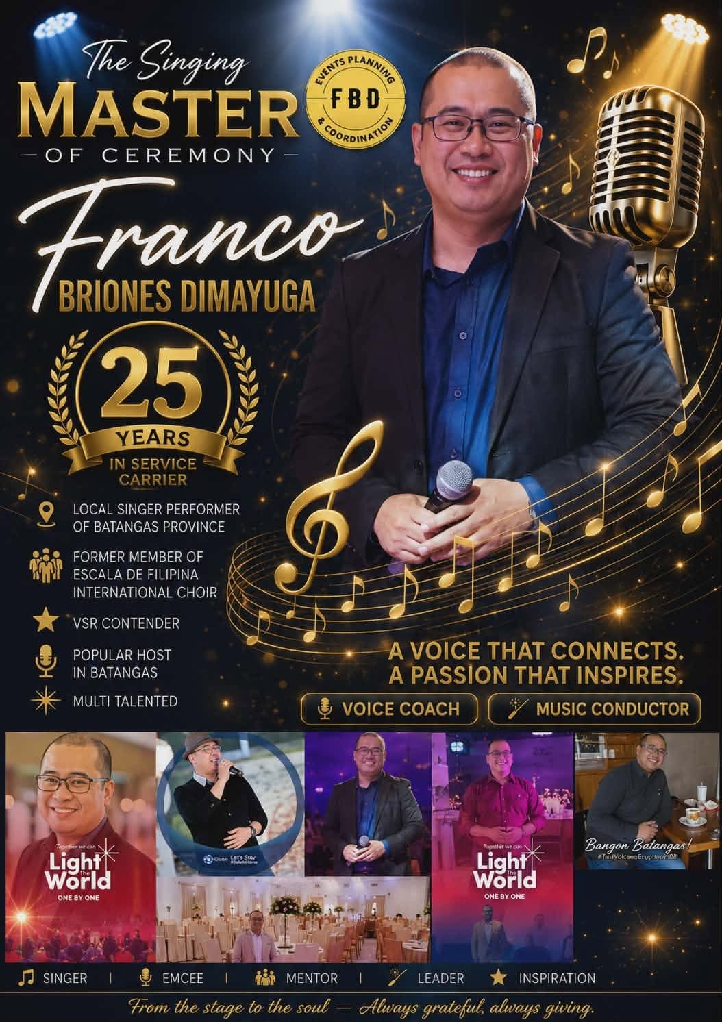 Franco Briones Dimayuga — 25 years in service